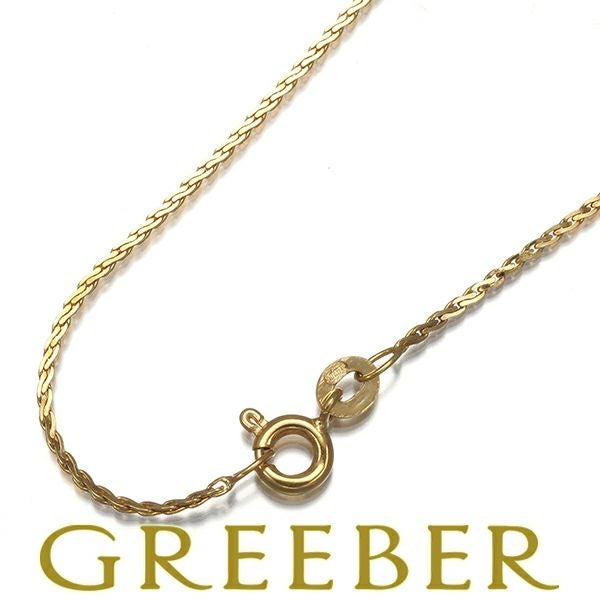 ウノアエレ チェーンネックレス  スエッジ 45cm K18YG 