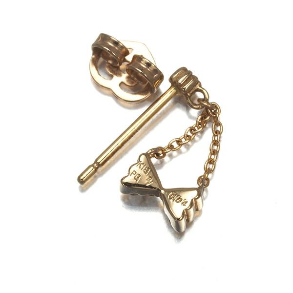 ポンテヴェキオ ピアス ダイヤ 0.04ct/0.04ct  リボン K18PG 