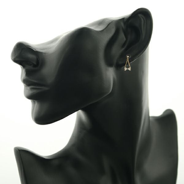 ポンテヴェキオ ピアス ダイヤ 0.04ct/0.04ct  リボン K18PG 