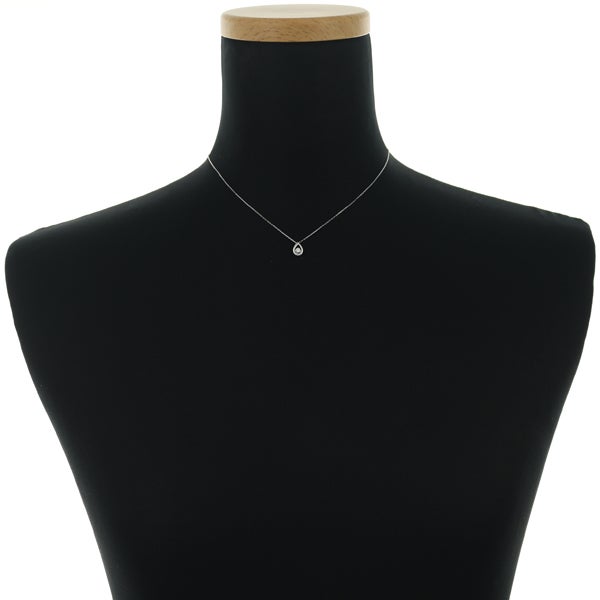 4℃ ネックレス ダイヤ  ティアドロップ K10WG 