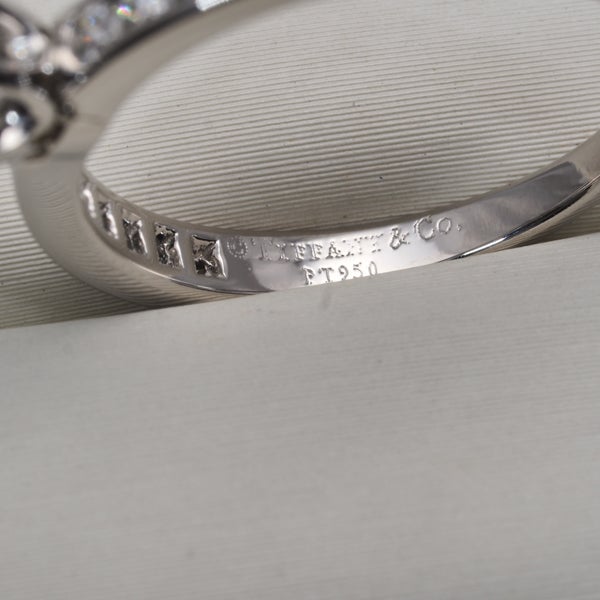 ティファニー リング ダイヤ 0.38ct チャネルセッティング ソリティア　10.5号 Pt950 