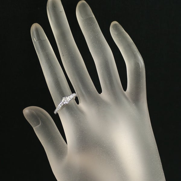 ティファニー リング ダイヤ 0.38ct チャネルセッティング ソリティア　10.5号 Pt950 