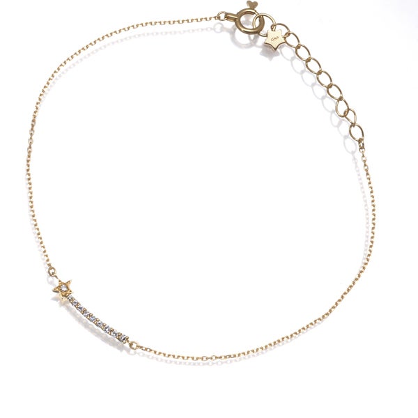 スタージュエリー ブレスレット ダイヤ 0.04ct  スター K18YG 