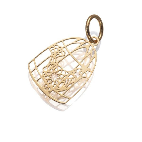 スタージュエリー ペンダントトップ   透かし 鳥籠 K18YG 