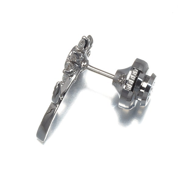 ミキモト ブローチ アレキサンドライト 0.26ct  ダイヤ 0.27ct  フラワー ピン K18WG/合金 