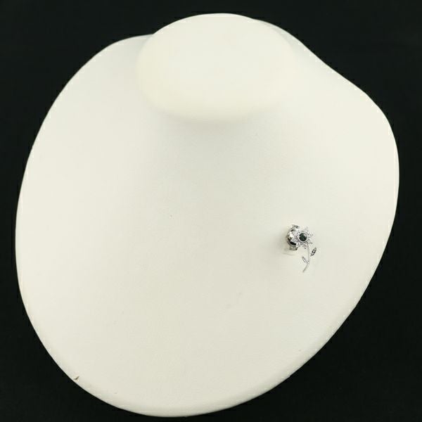 ミキモト ブローチ アレキサンドライト 0.26ct  ダイヤ 0.27ct  フラワー ピン K18WG/合金 