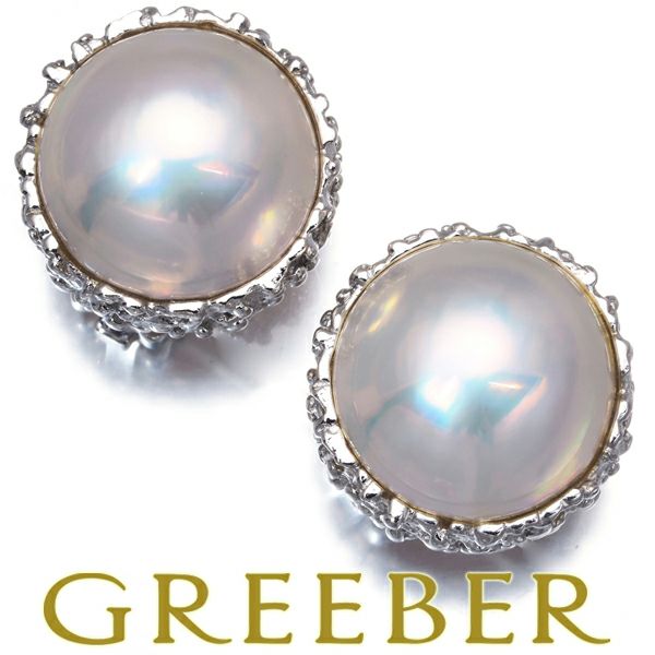 タサキ イヤリング マベパール マベ真珠 16.0mm   シルバー 