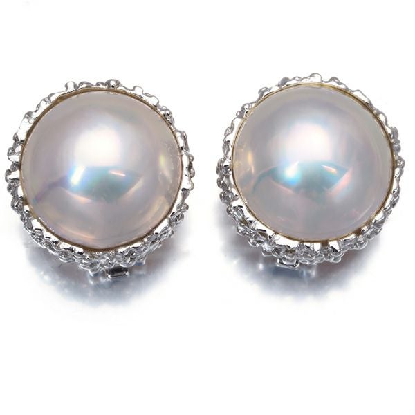 タサキ イヤリング マベパール マベ真珠 16.0mm   シルバー 