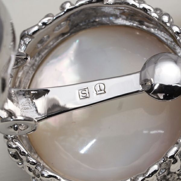 タサキ イヤリング マベパール マベ真珠 16.0mm   シルバー 