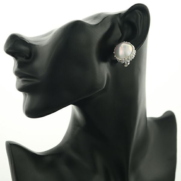 タサキ イヤリング マベパール マベ真珠 16.0mm   シルバー 