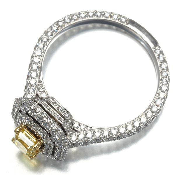 グラフ リング イエロー＆クリアダイヤ 0.52ct FANCY YELLOW VS2  16号 K18YG 