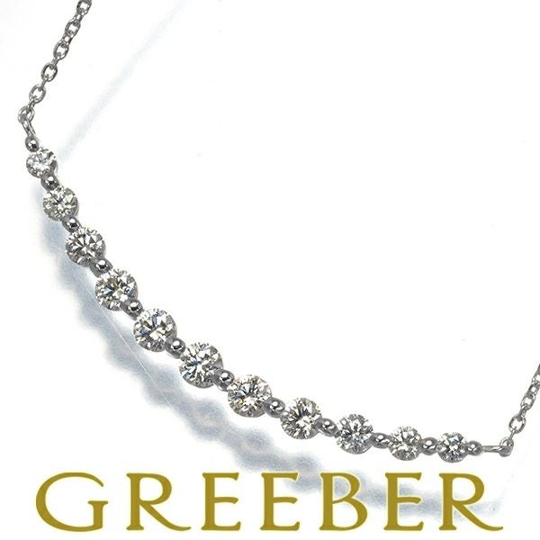 QVC ネックレス ダイヤ 0.50ct  H&C ライン K18WG 保証書