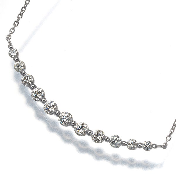 QVC ネックレス ダイヤ 0.50ct  H&C ライン K18WG 保証書
