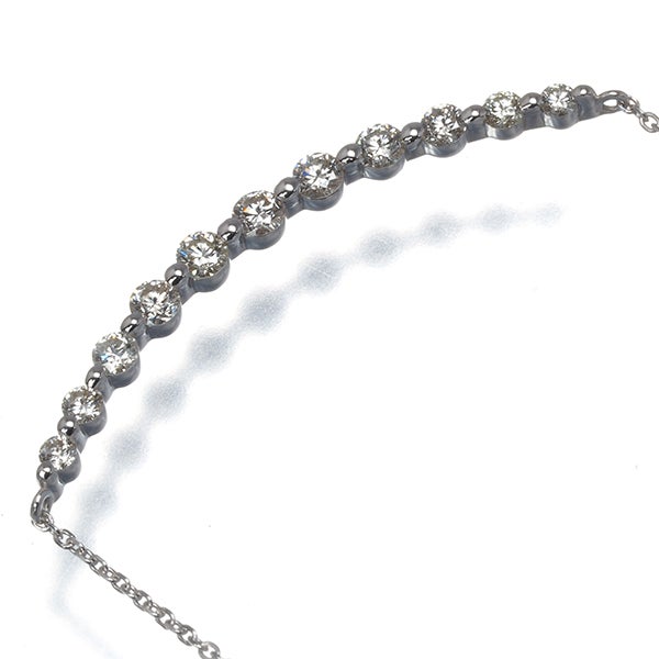 QVC ネックレス ダイヤ 0.50ct  H&C ライン K18WG 保証書