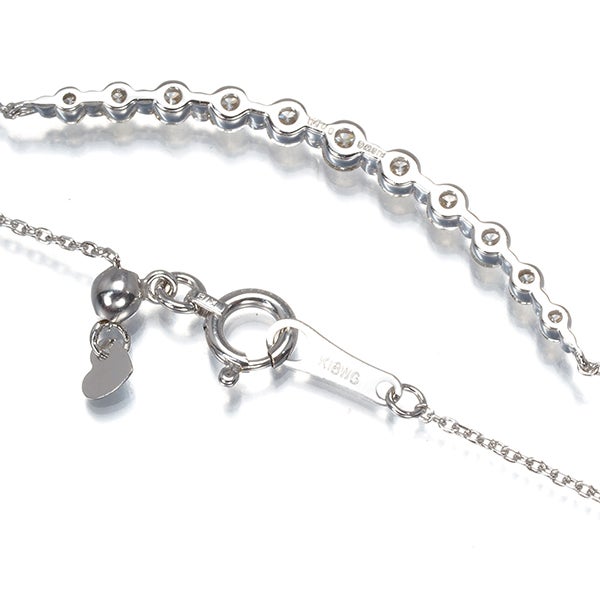 QVC ネックレス ダイヤ 0.50ct  H&C ライン K18WG 保証書