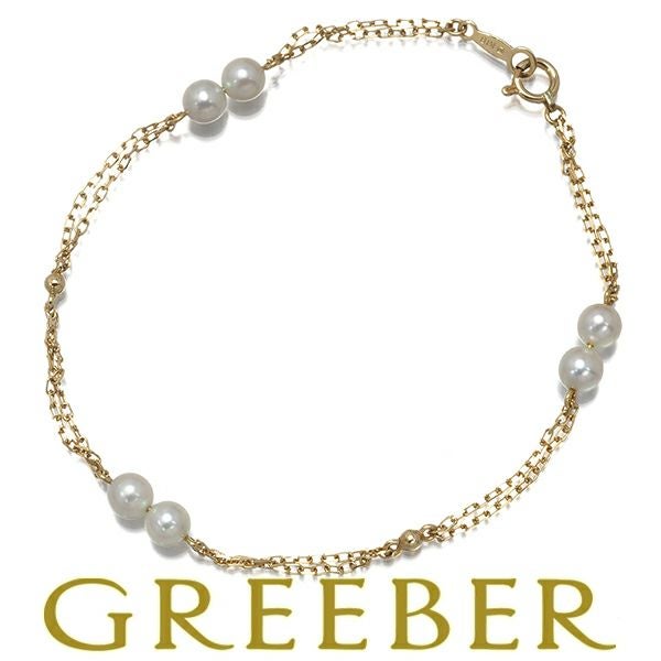 ミキモト ブレスレット ベビーパール アコヤ真珠 4.6mm  ステーション K18YG