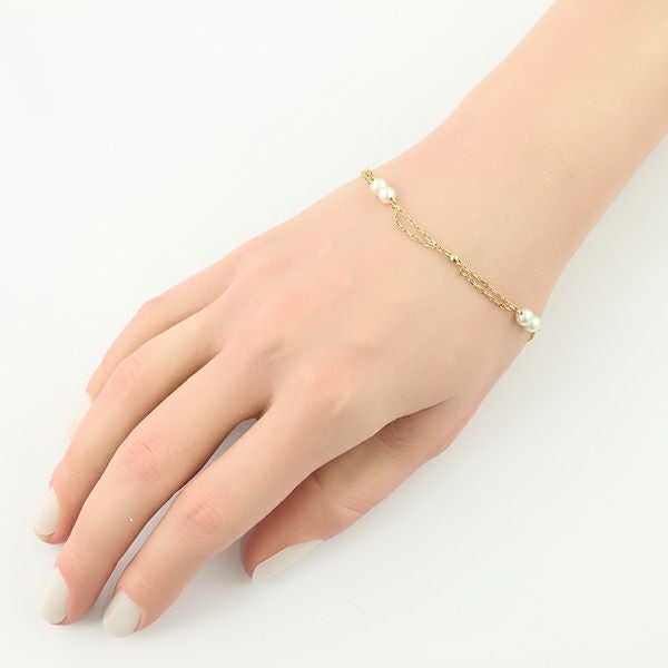 ミキモト ブレスレット ベビーパール アコヤ真珠 4.6mm  ステーション K18YG