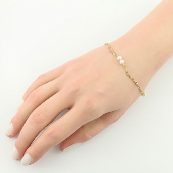 ミキモト ブレスレット ベビーパール アコヤ真珠 4.6mm  ステーション K18YG