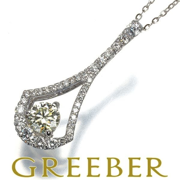 ダイヤ 0.512ct/0.43ct   ネックレス K18WG 