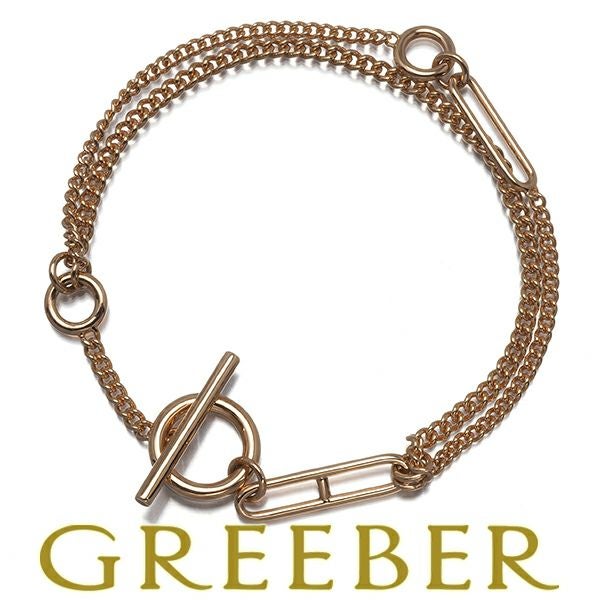 エルメス ブレスレット  エシャペ SH 2連 K18PG 