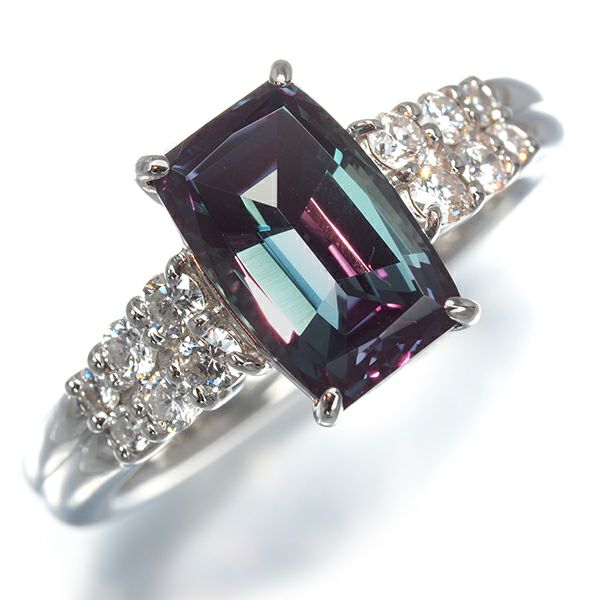 クレサンベール リング 再結晶アレキサンドライト 2.31ct ダイヤ