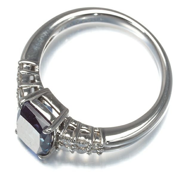 クレサンベール リング 再結晶アレキサンドライト 2.31ct ダイヤ 0.30ct  11号 Pt950 
