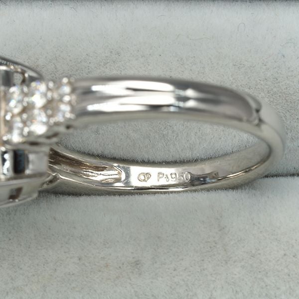 クレサンベール リング 再結晶アレキサンドライト 2.31ct ダイヤ 0.30ct  11号 Pt950 