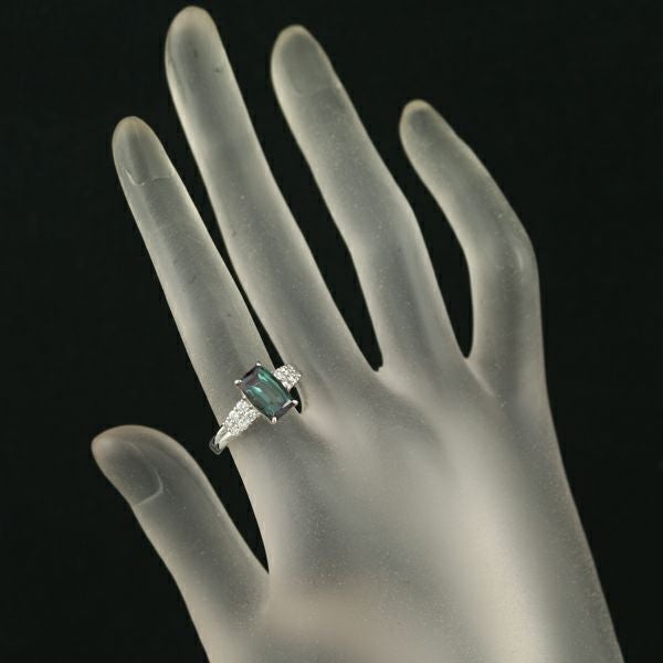 クレサンベール リング 再結晶アレキサンドライト 2.31ct ダイヤ 0.30ct  11号 Pt950 