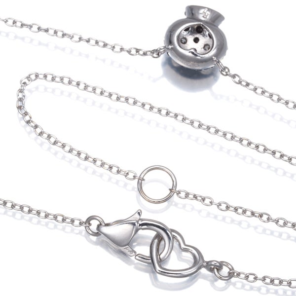 ポンテヴェキオ ネックレス クリア＆ブラックダイヤ 0.01ct/0.14ct  スカル K18WG
