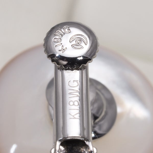 タサキ イヤリング マベパール 真珠 14.1mm/14.4mm  一粒 K18WG 