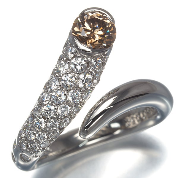 カシケイ リング ダイヤ 0.531ct/0.50ct  パヴェ 9号 Pt900 