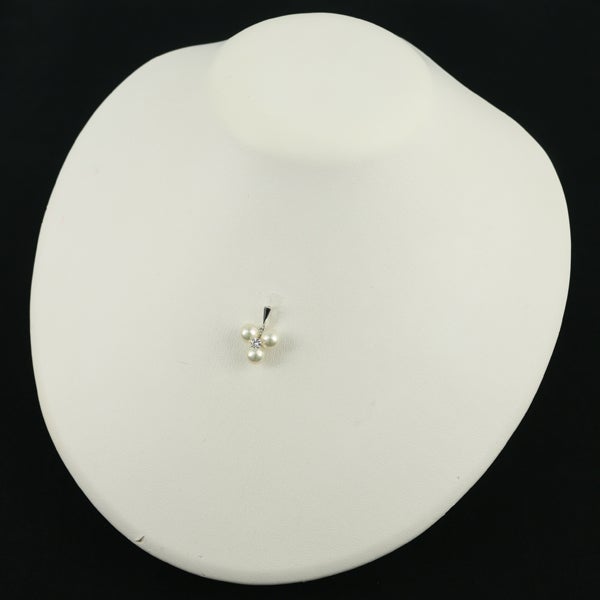 ミキモト ペンダントトップ パール アコヤ真珠 6.2mm ダイヤ   K14WG 