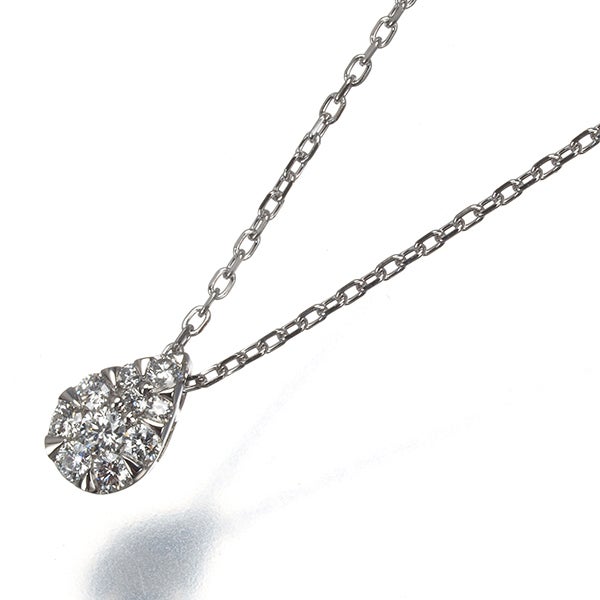 ヴァンドーム ネックレス ダイヤ 0.10ct ドロップオブガーランド パヴェ Pt950/Pt850 