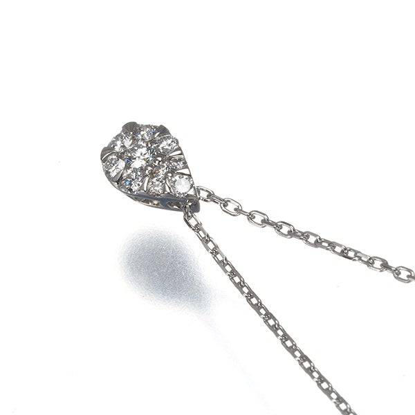 ヴァンドーム ネックレス ダイヤ 0.10ct ドロップオブガーランド パヴェ Pt950/Pt850 