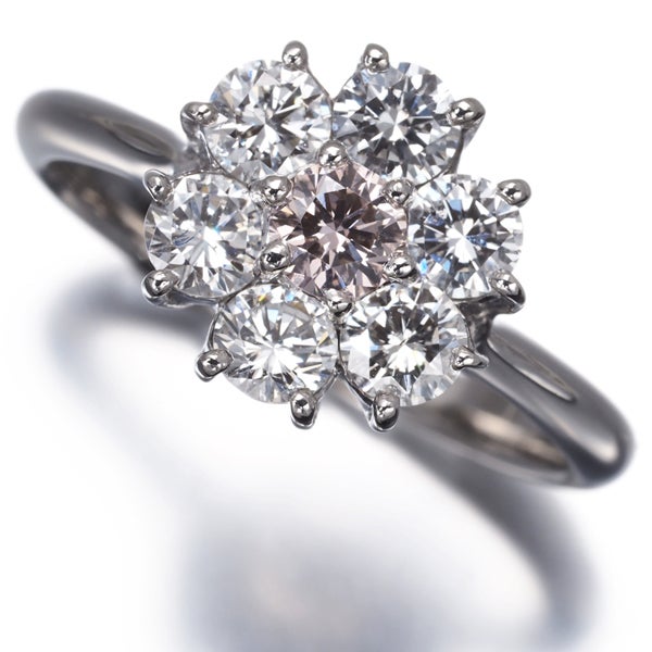 ピンク＆クリアダイヤ 0.173ct/0.78ct   リング Pt900 鑑別書