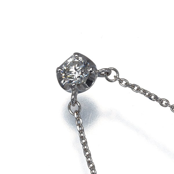 4℃ ネックレス ダイヤ　0.166ct  一粒 K18WG 