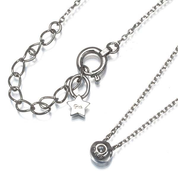 スタージュエリー ネックレス ダイヤ 0.18ct ヌードセッティング 一粒 Pt950 保証書