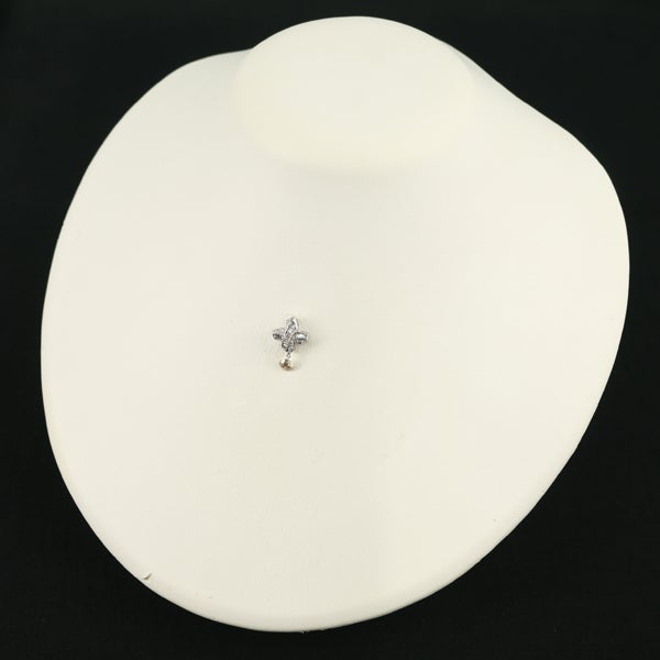 ブラウン&クリアダイヤ 0.35ct 2種カット  ペンダントトップ K18WG 