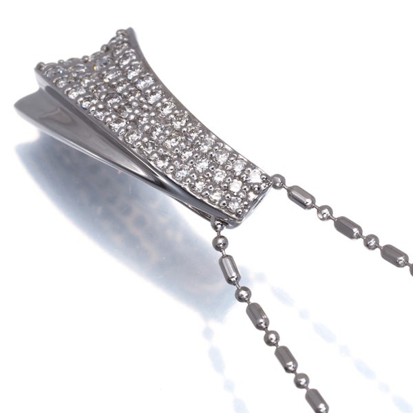 ダイヤ 0.30ct パヴェ  ネックレス K18WG 
