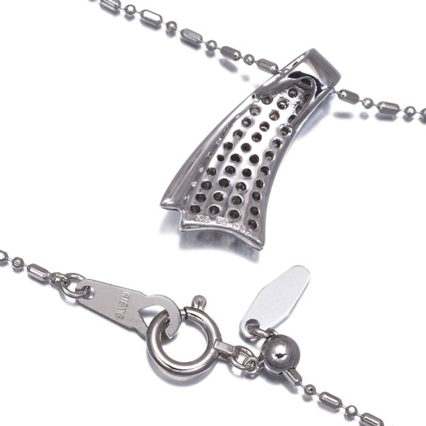 ダイヤ 0.30ct パヴェ  ネックレス K18WG 