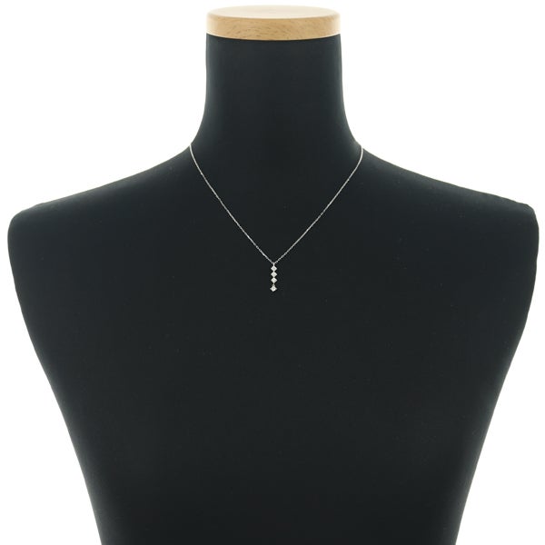 ダイヤ 0.11ct 4P ネックレス K18WG 