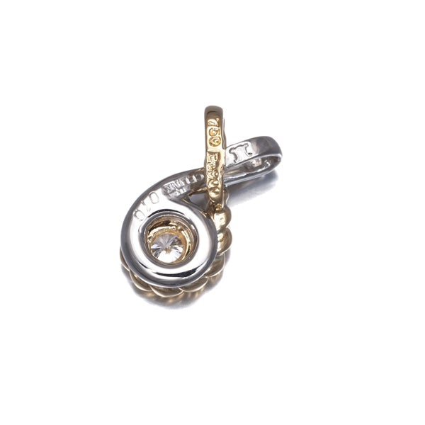 セリーヌ ペンダントトップ ダイヤ 0.10ct  一粒 K18YG/Pt900 