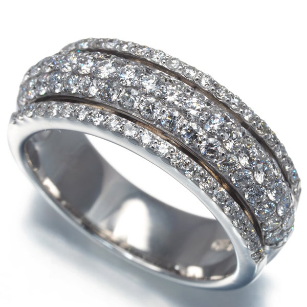 ダイヤ 1.15ct パヴェ  リング K18WG ソーティング