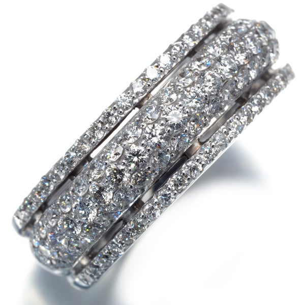 ダイヤ 1.15ct パヴェ  リング K18WG ソーティング