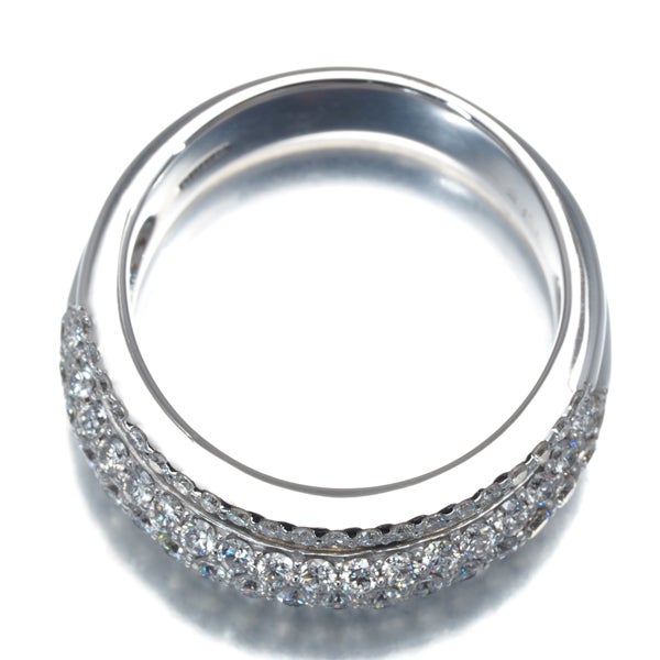 ダイヤ 1.15ct パヴェ  リング K18WG ソーティング