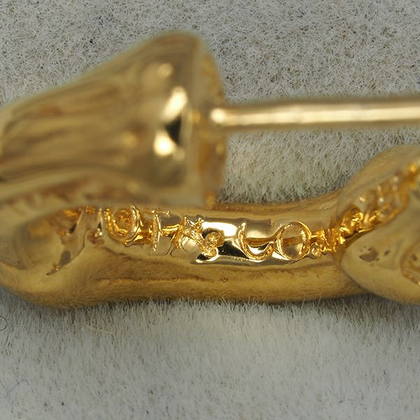 ティファニー ピアス ネイチャー バンブー フープ K18YG 