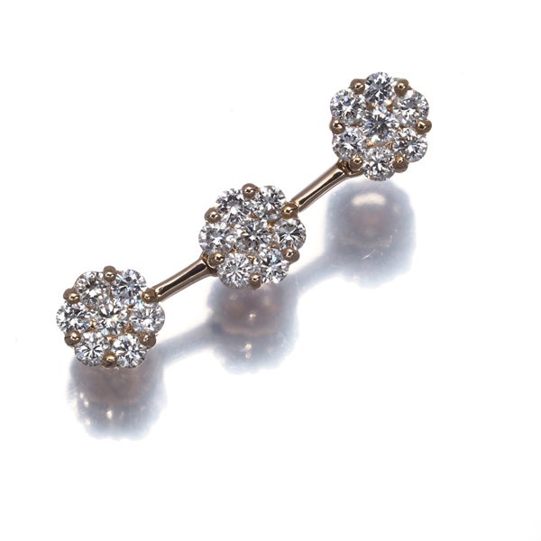 ダイヤ 0.50ct フラワー  ペンダントトップ K18PG 