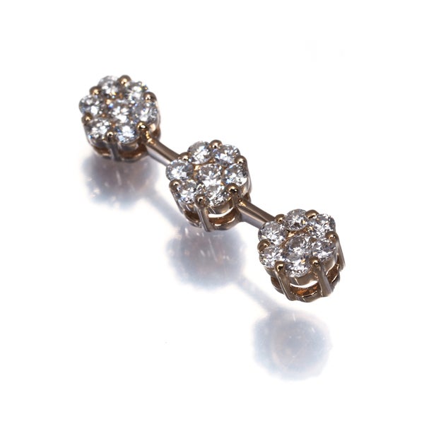 ダイヤ 0.50ct フラワー  ペンダントトップ K18PG 