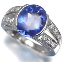 タサキ リング タンザナイト 3.97ct ダイヤ 0.09ct  9.5号 Pt900 