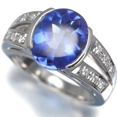 タサキ リング タンザナイト 3.97ct ダイヤ 0.09ct  9.5号 Pt900 